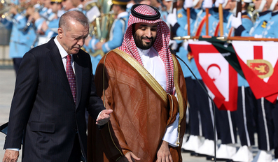 Saudi Crown Prince Muhammad bin Salman met with Turkish President Recep Tayyip Erdogan